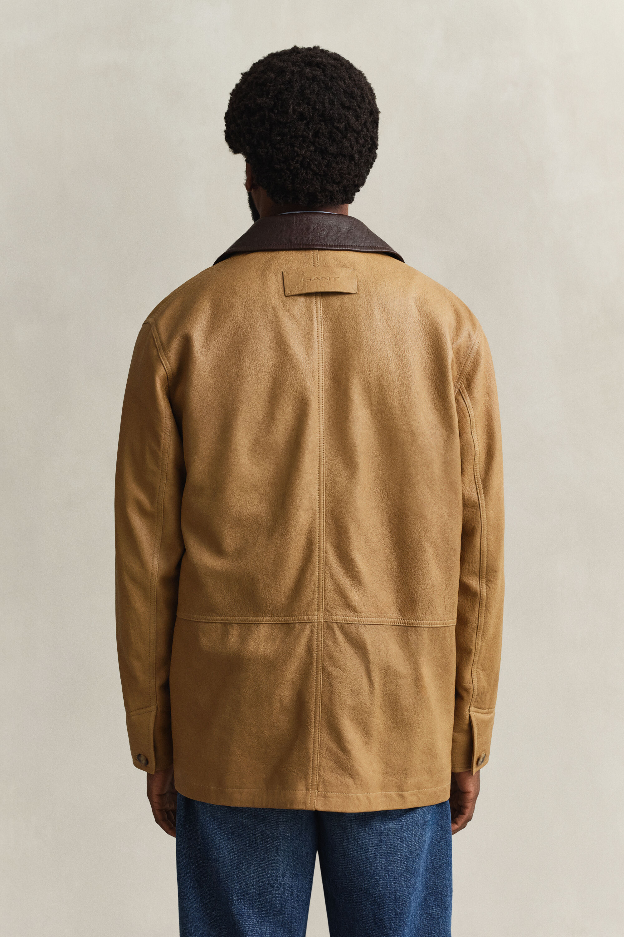 Decker-jacka i läder