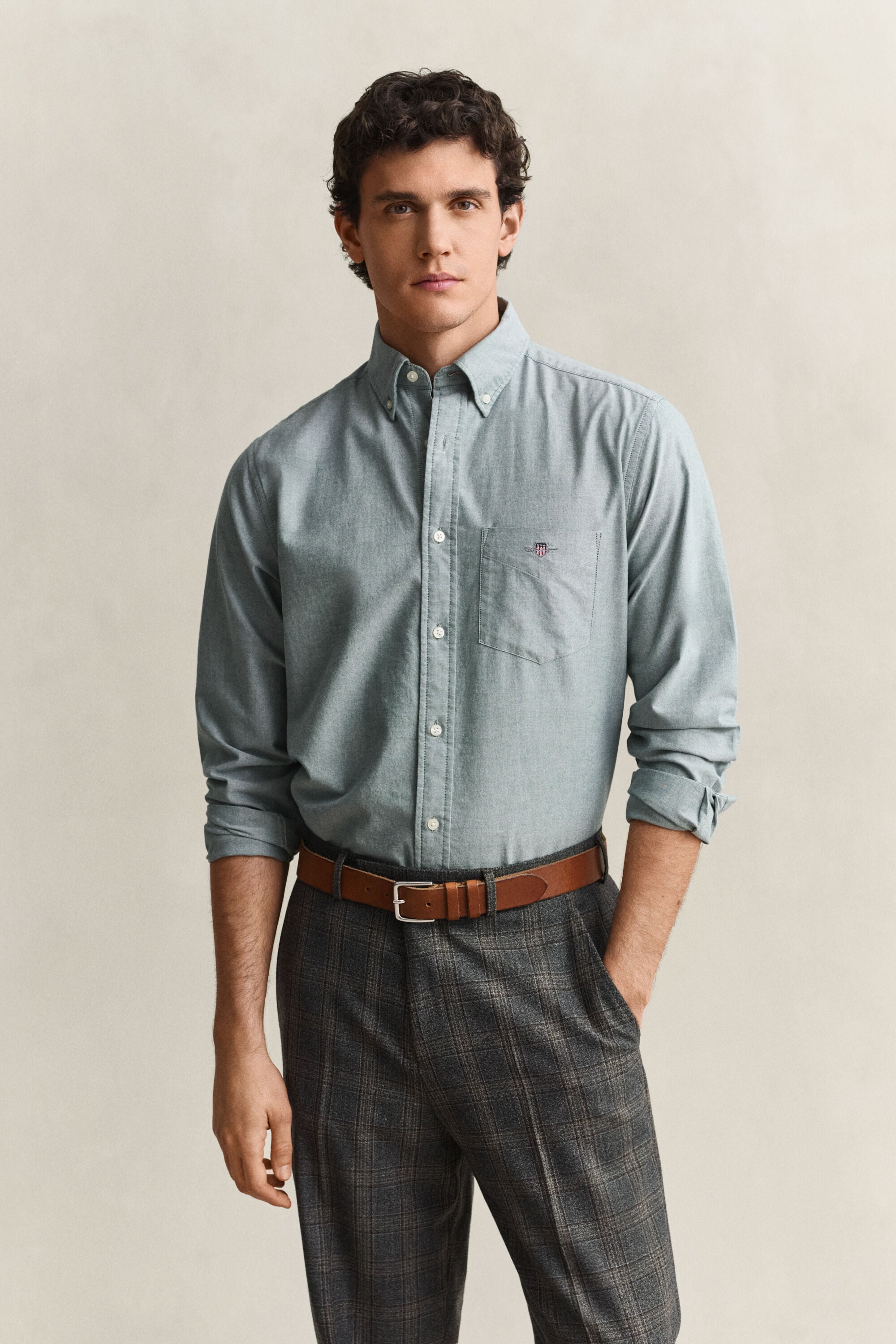 Klassisk oxfordskjorta med regular fit