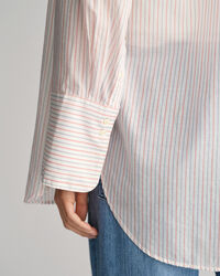 Relaxed fit randig skjorta med bred manschett