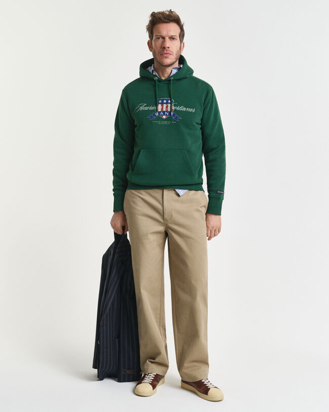 Relaxed fit chinos i bomullstwill