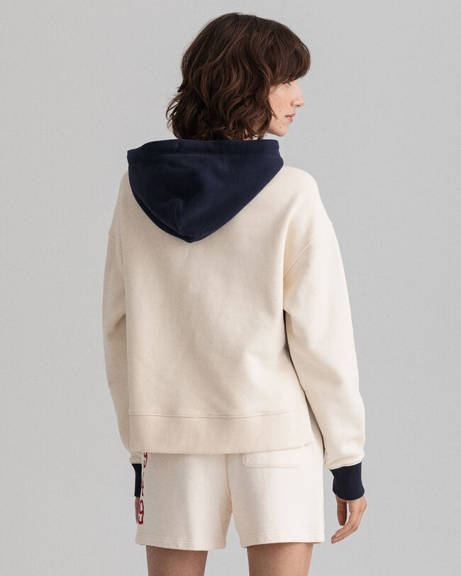 Color hoodie med färgblock