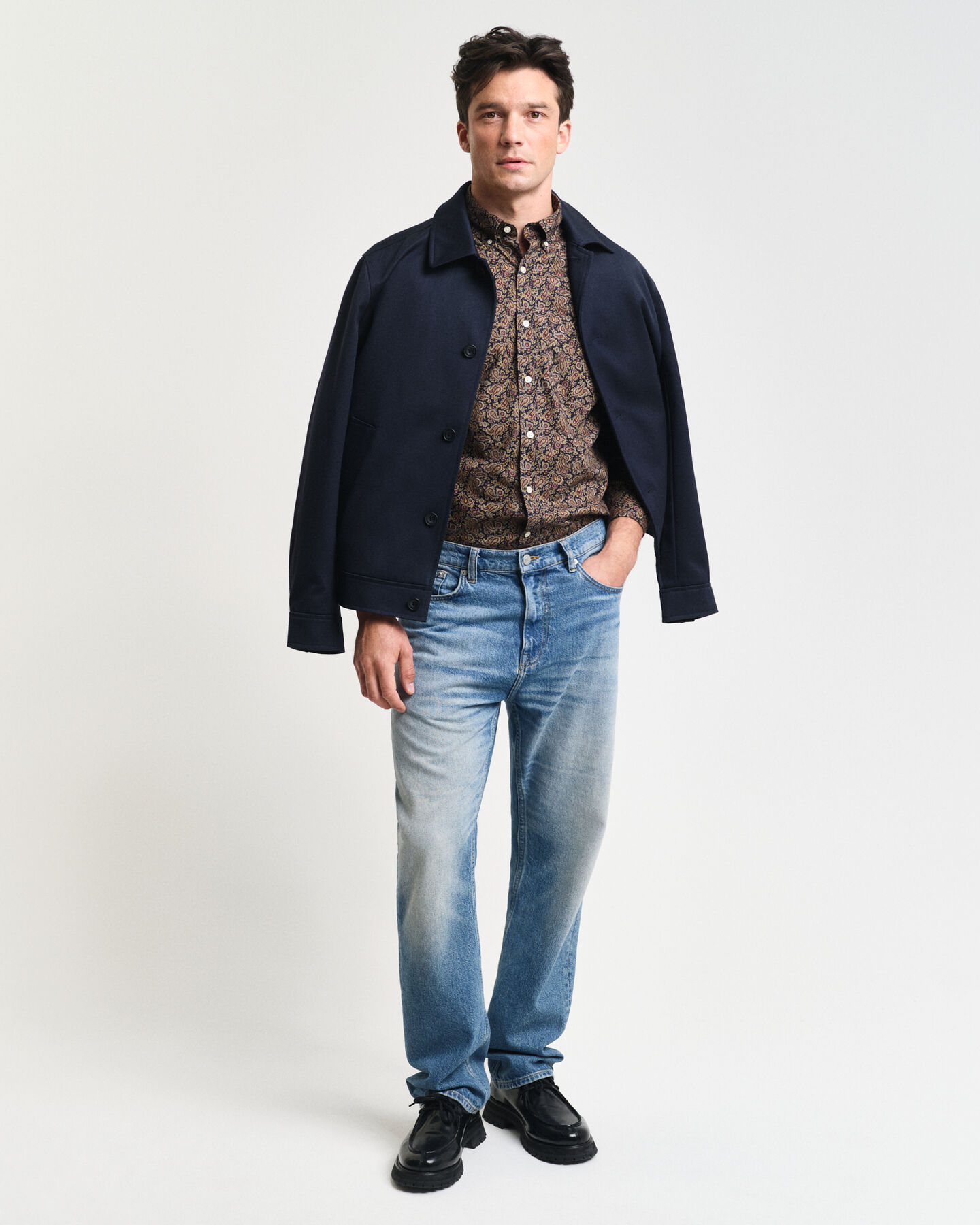 Regular fit paisleymönstrad skjorta