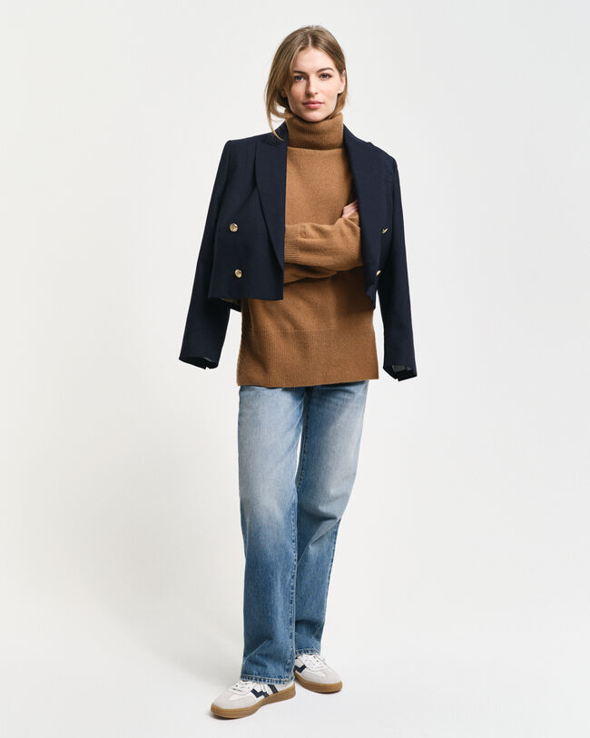 Polotröja i kashmir- och ullblandning