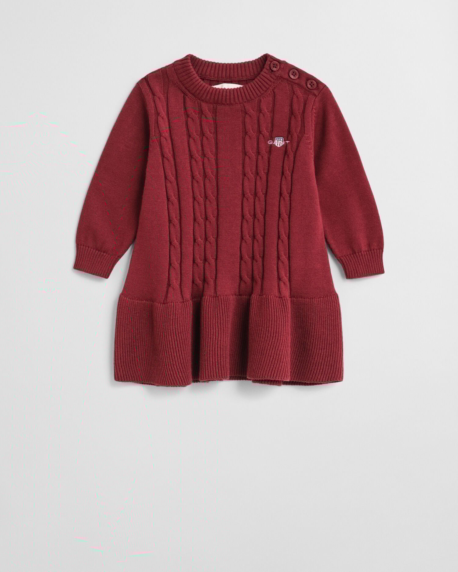 Baby Girls kabelstickad bomullsklänning