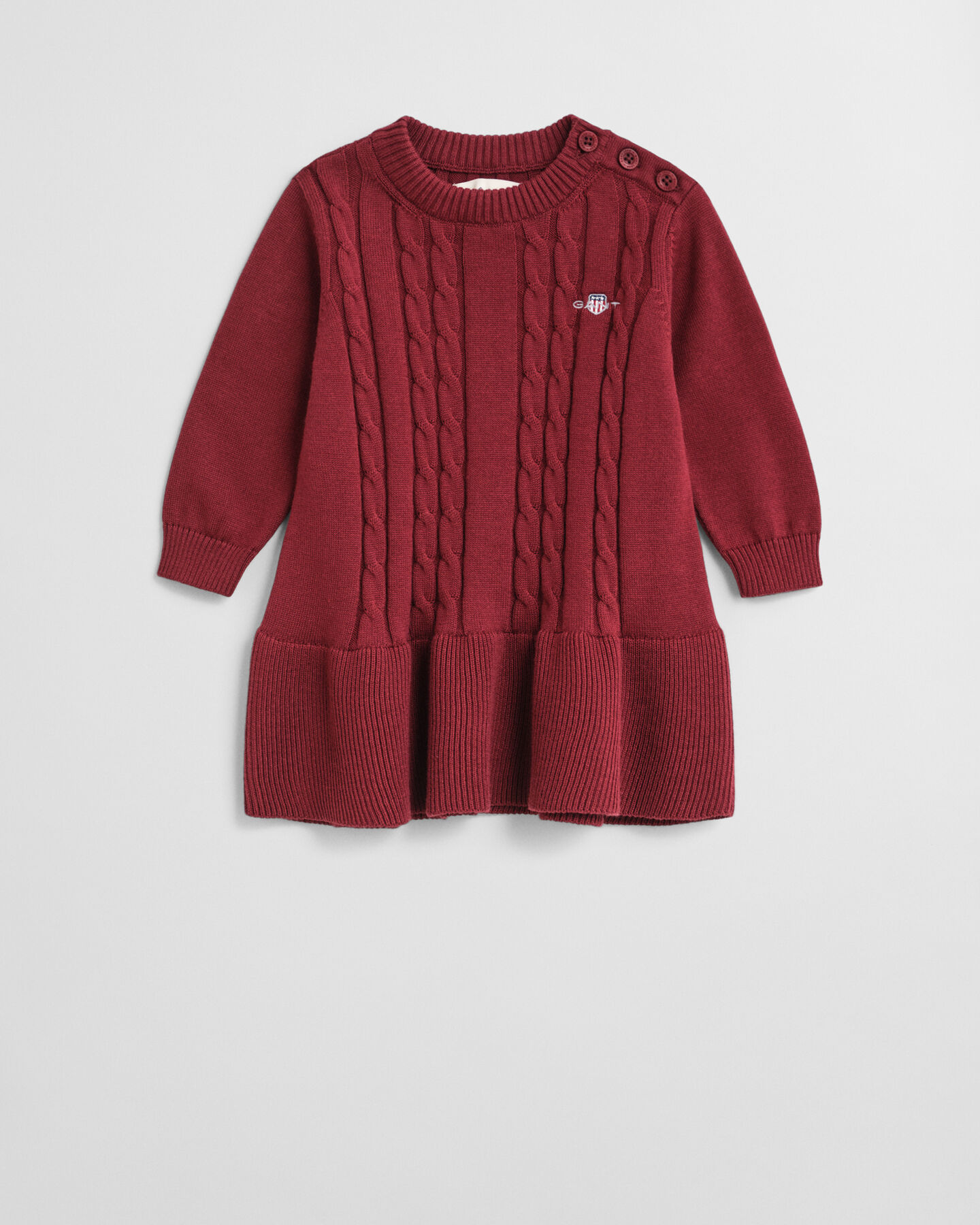 Baby Girls kabelstickad bomullsklänning
