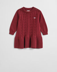 Baby Girls kabelstickad bomullsklänning