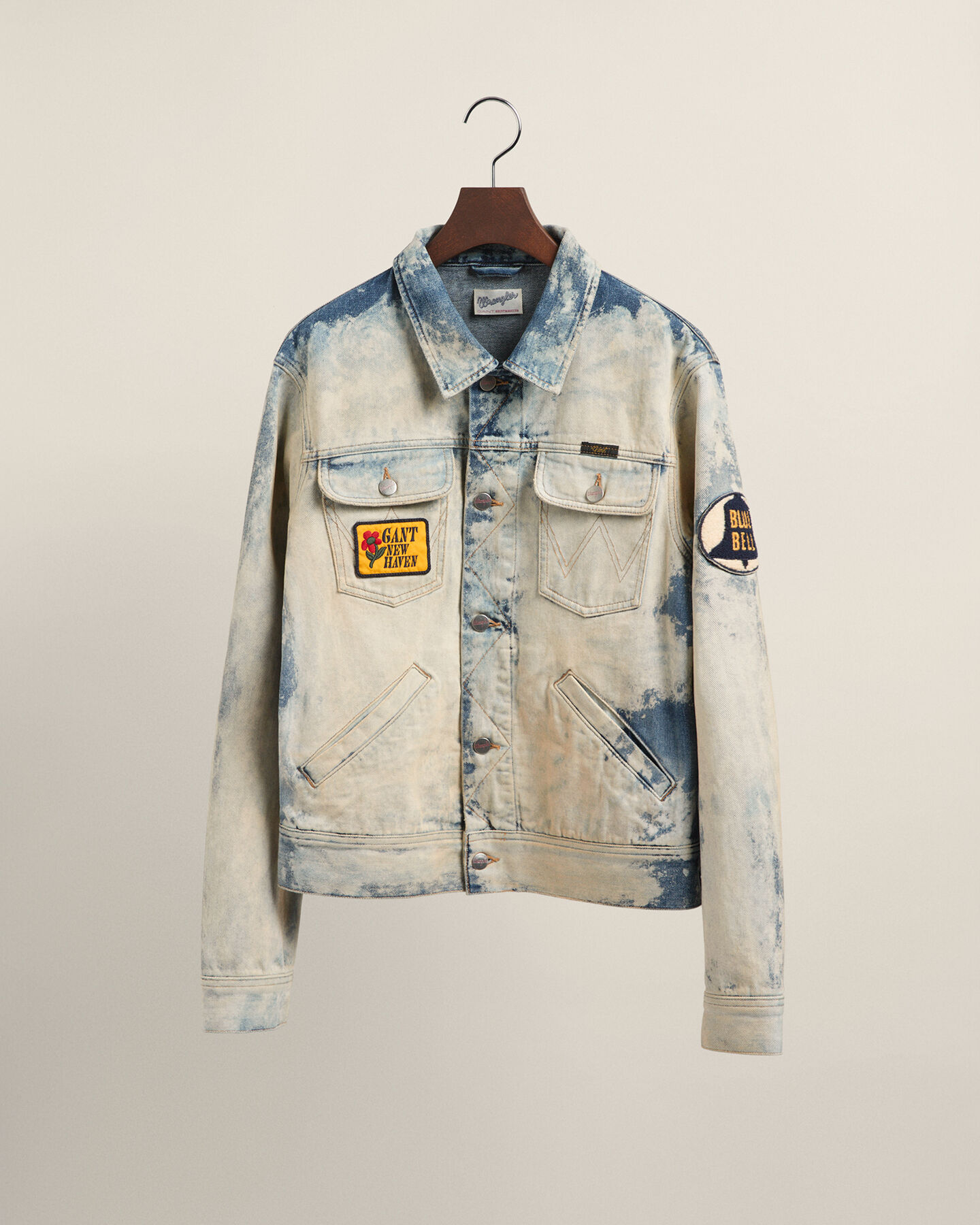 Wrangler x GANT blekt jeansjacka