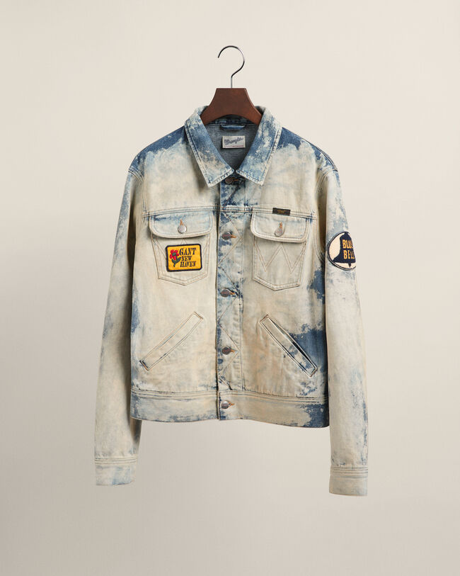 Wrangler x GANT blekt jeansjacka