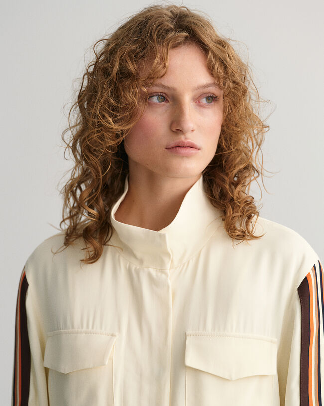 Relaxed fit randig jacka