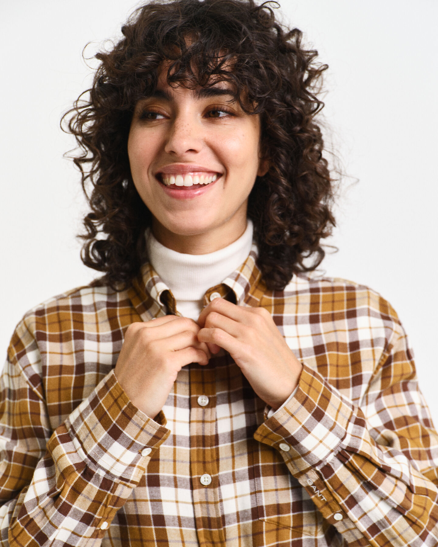 Relaxed fit rutig flanellskjorta