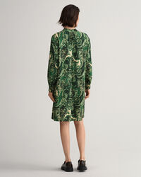 Paisleym&ouml;nstrad kl&auml;nning med st&aring;krage