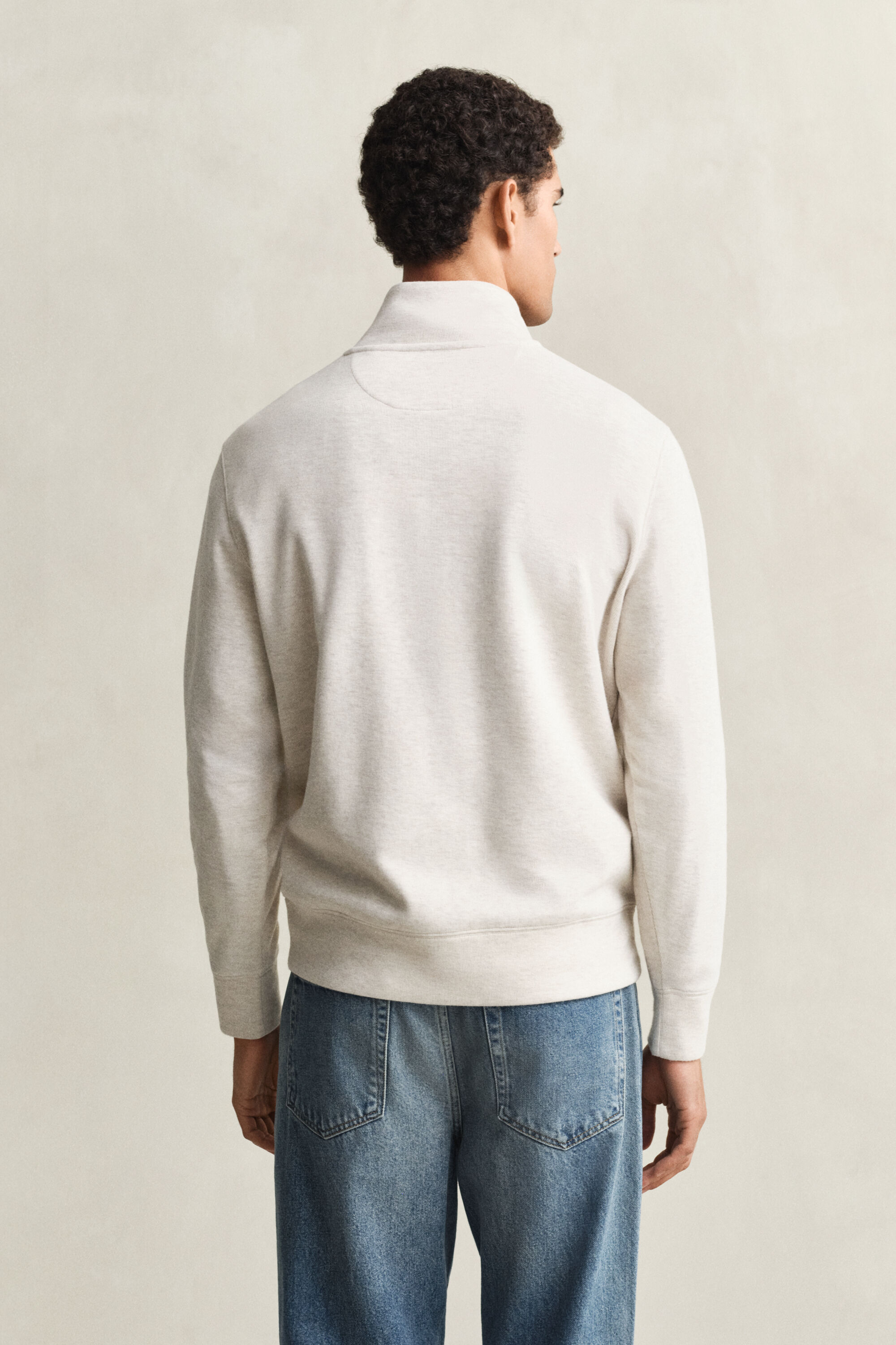 Sacker Rib sweatshirt med half-zip