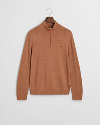 Tröja med halv dragkedja i extra fin merinoull