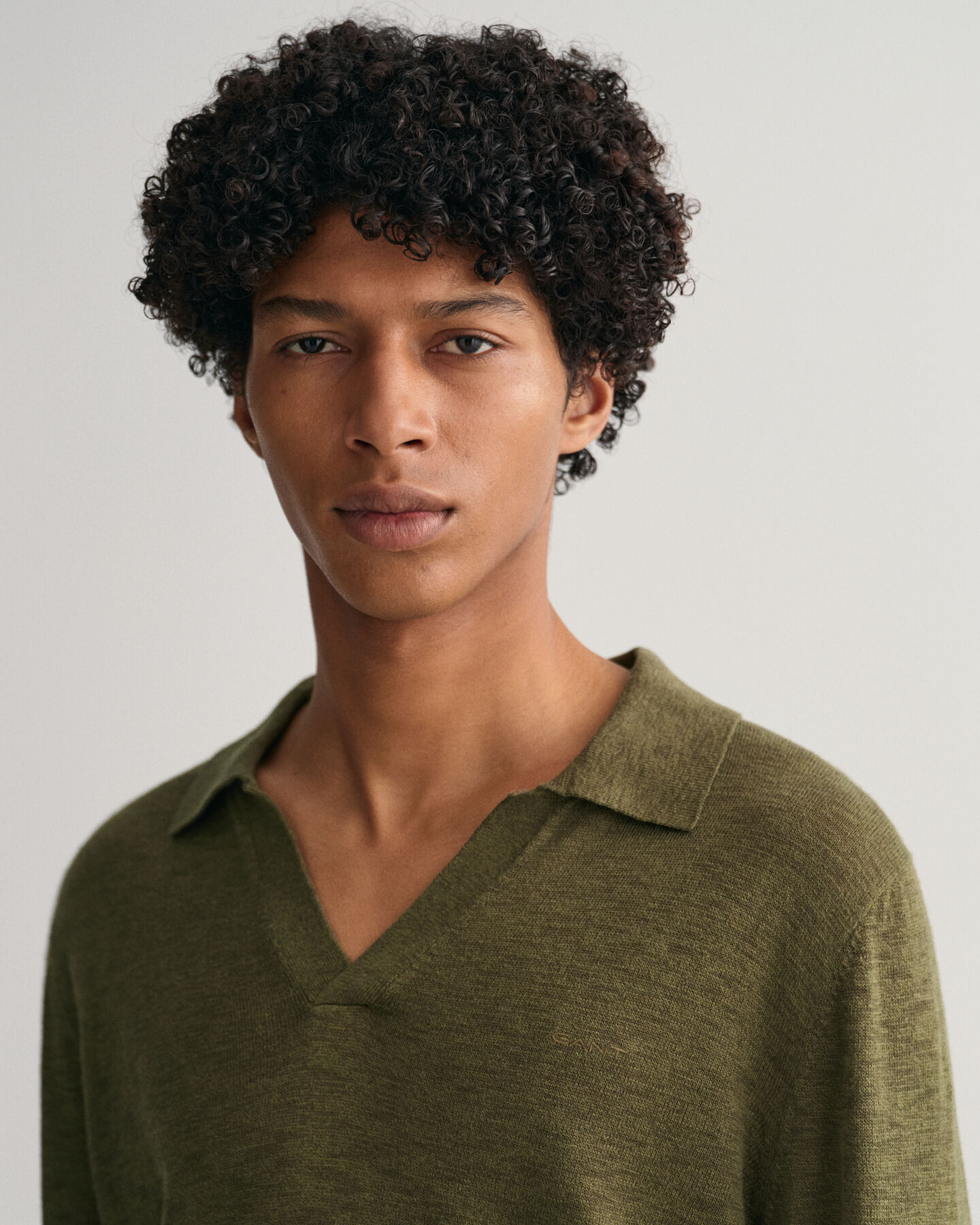 Pikétröja i bomull och linne