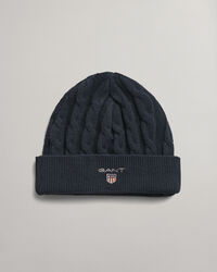 Baby kabelstickad bomullsmössa