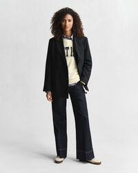 Rundhalsad sweatshirt med tryck