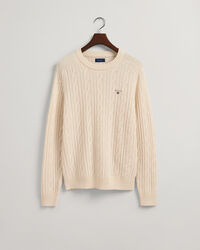 Kabelstickad crew neck ylletr&ouml;ja