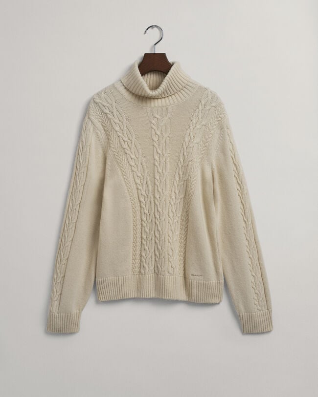 Teen Girls Chunky kabelstickad polotröja