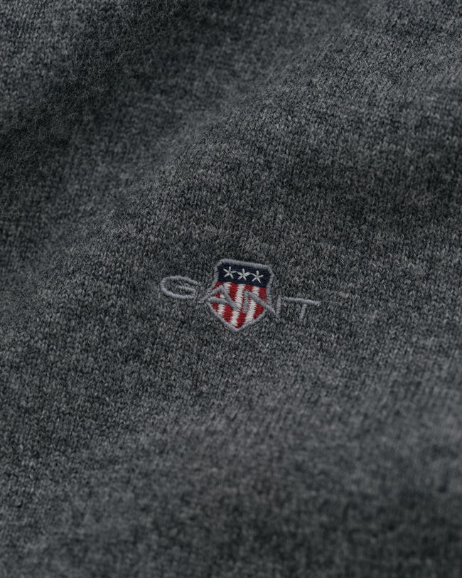 Cardigan i superfin lammull med dragkedja