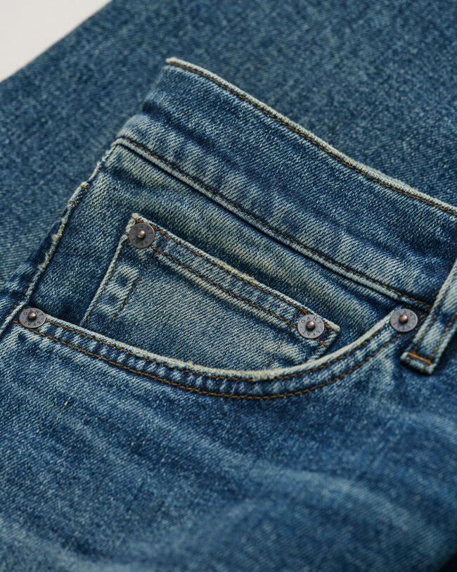 Regular fit jeans i vintagetv&auml;tt