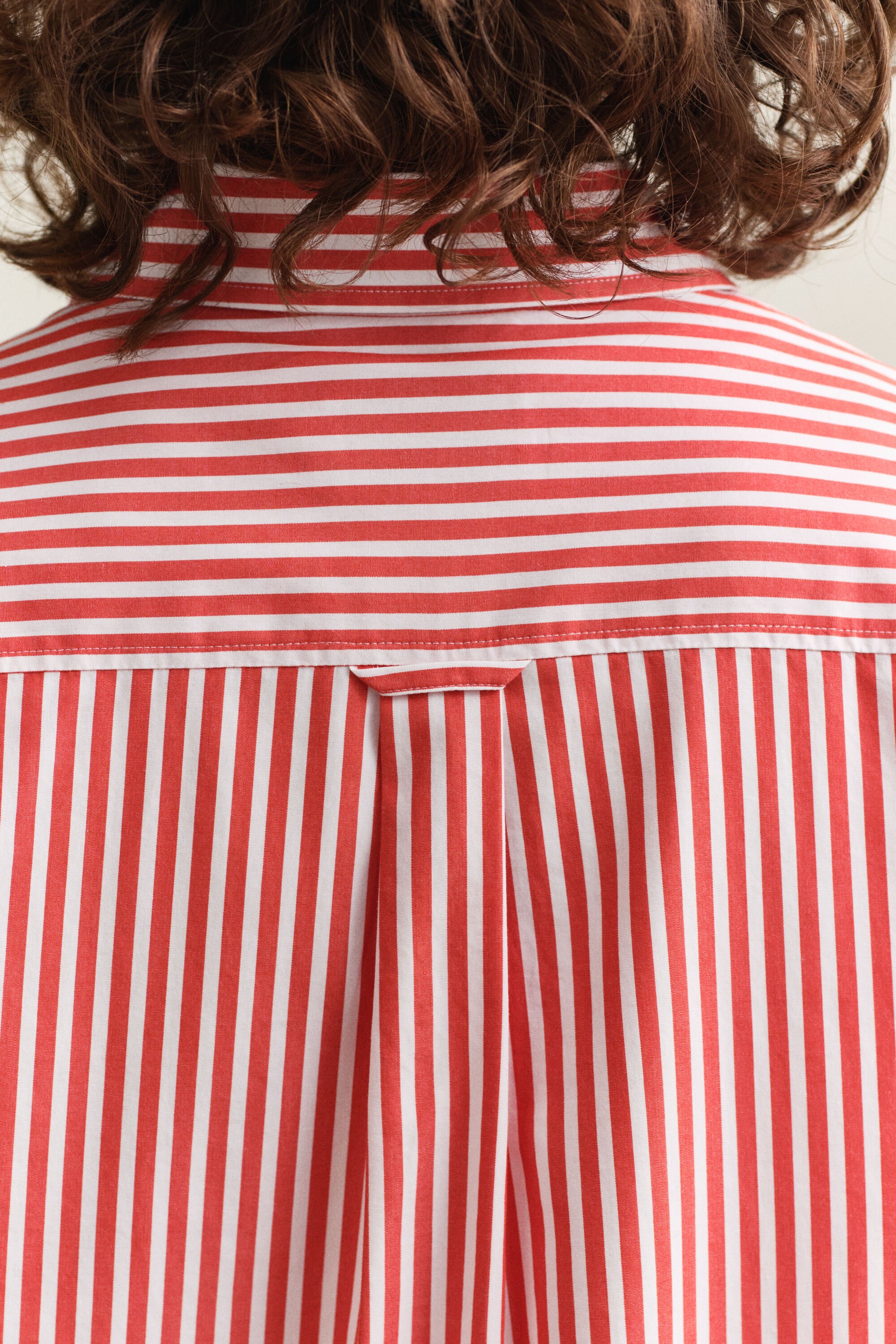 Regular fit klassisk randig poplinskjorta