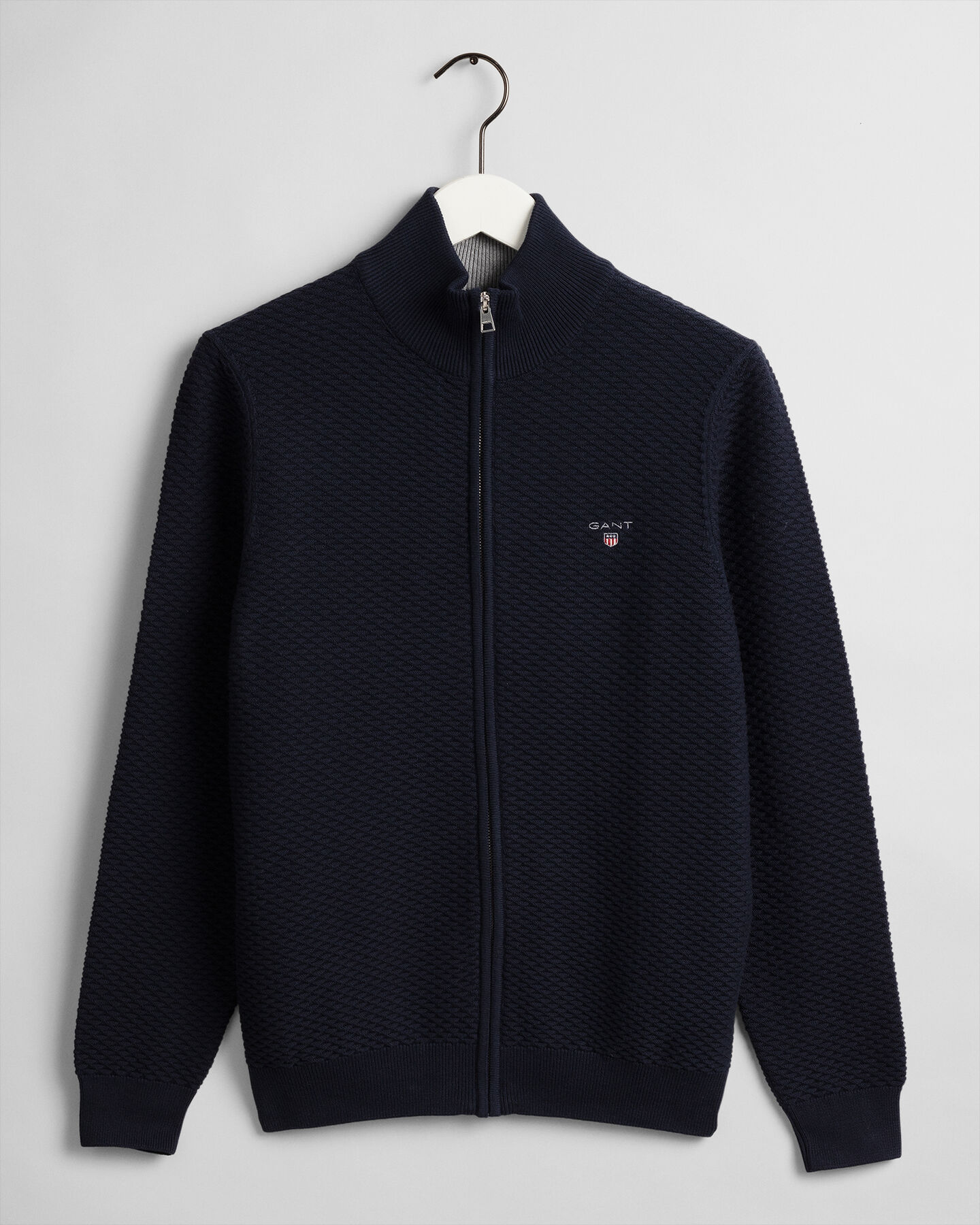 Triangle Texture tröja med lång dragkedja