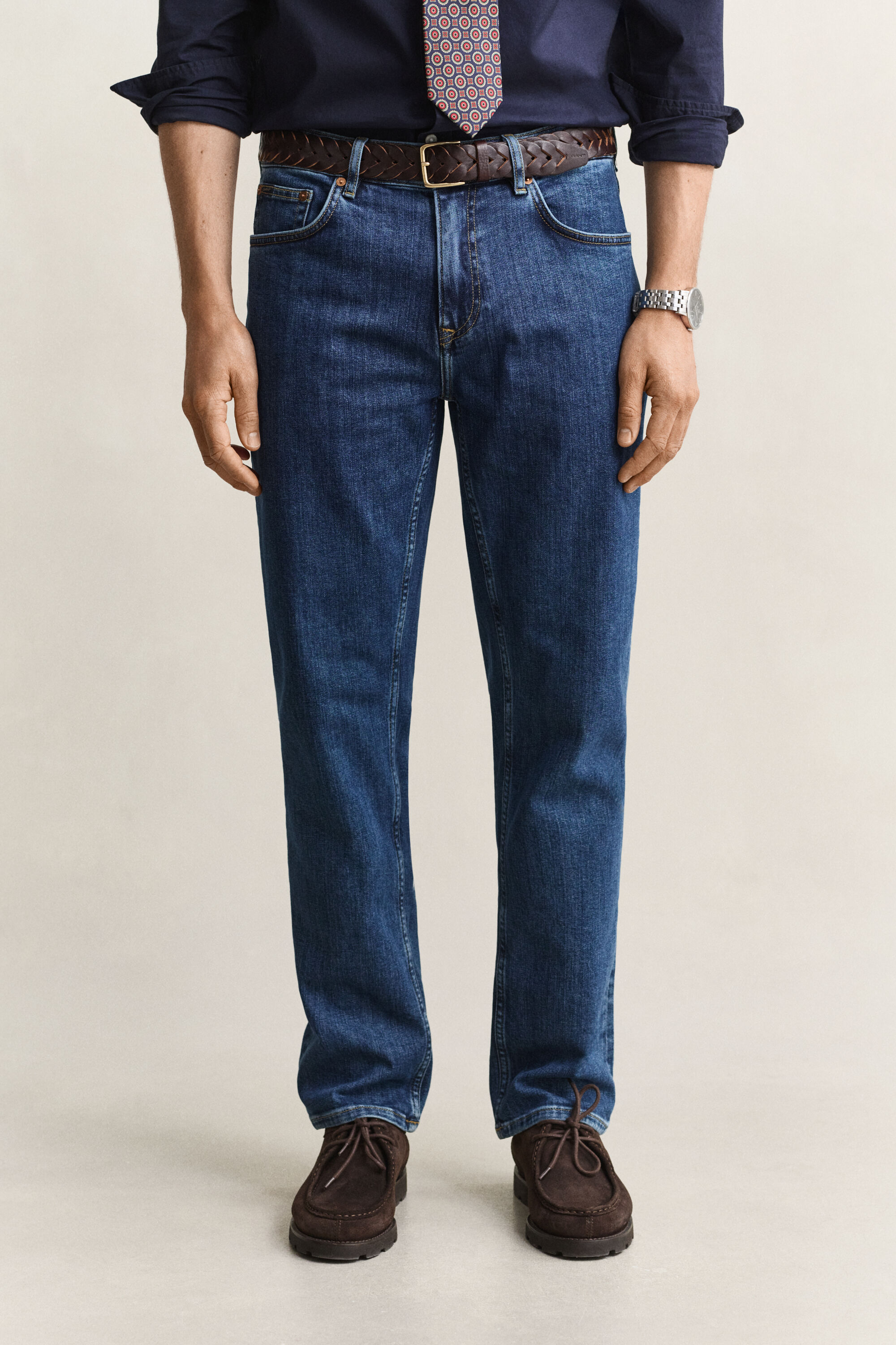 Regular fit jeans i stilren tvätt