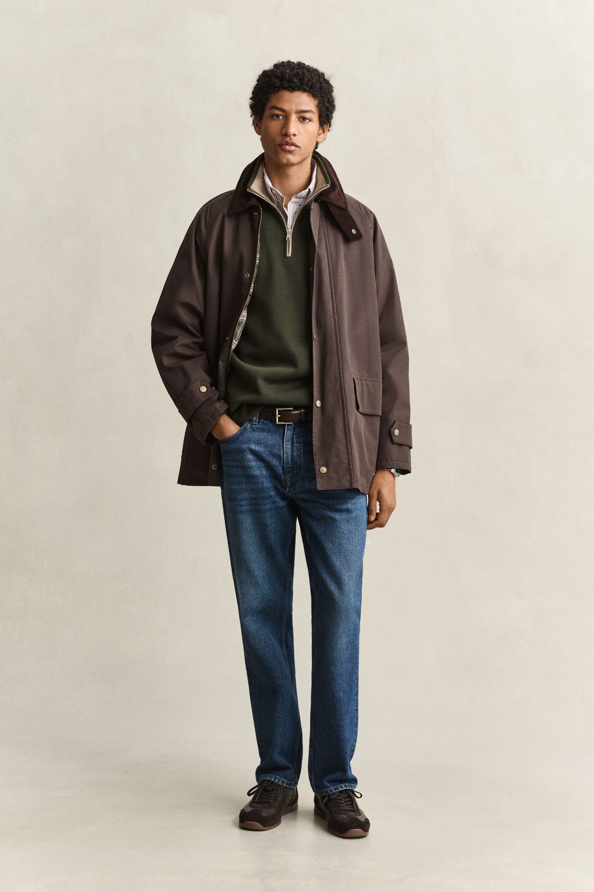 Sacker Rib sweatshirt med half-zip