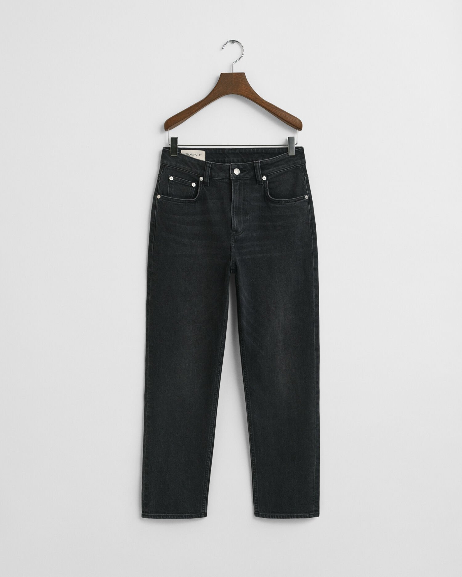 Cropped stretchjeans med raka ben