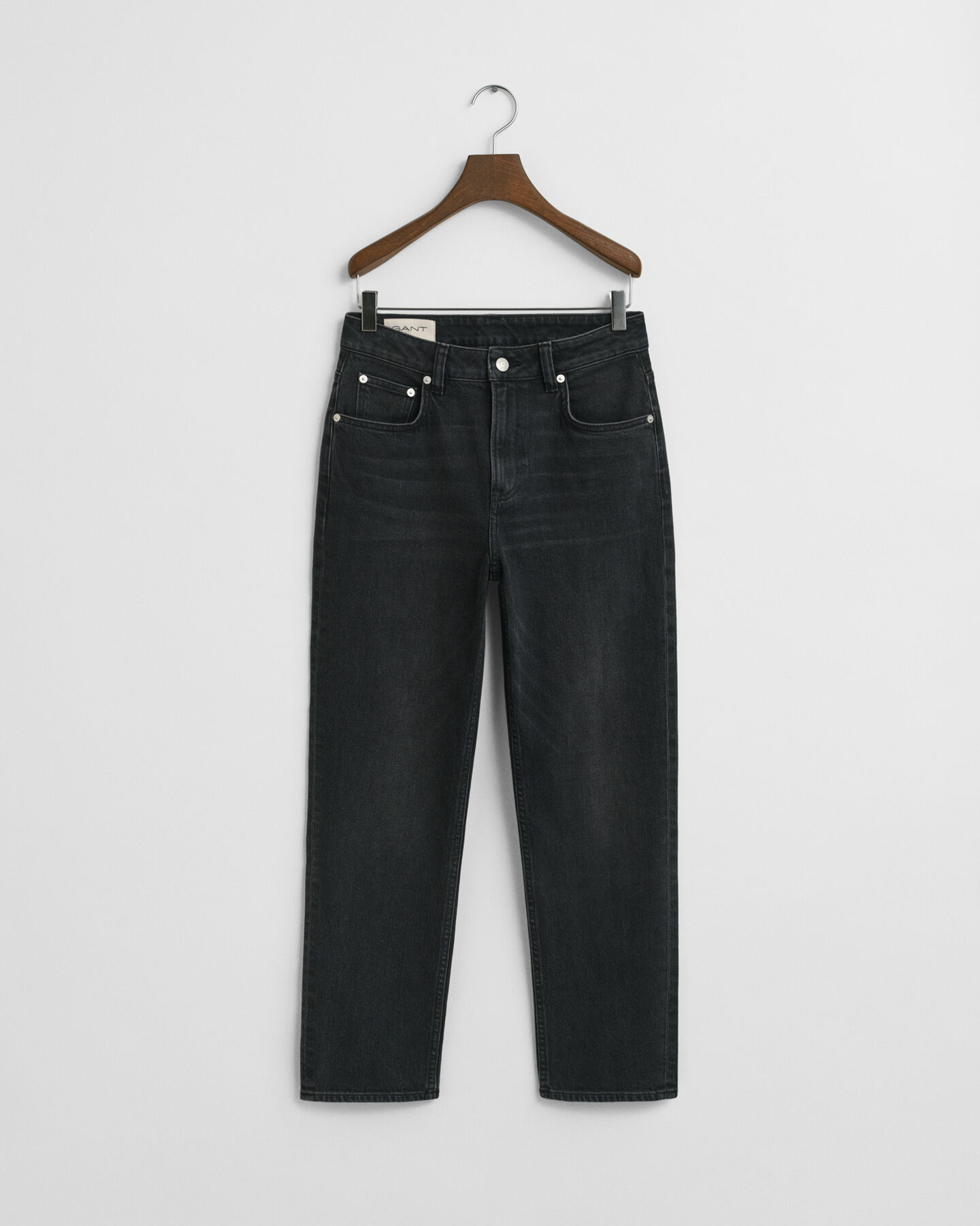 Cropped stretchjeans med raka ben