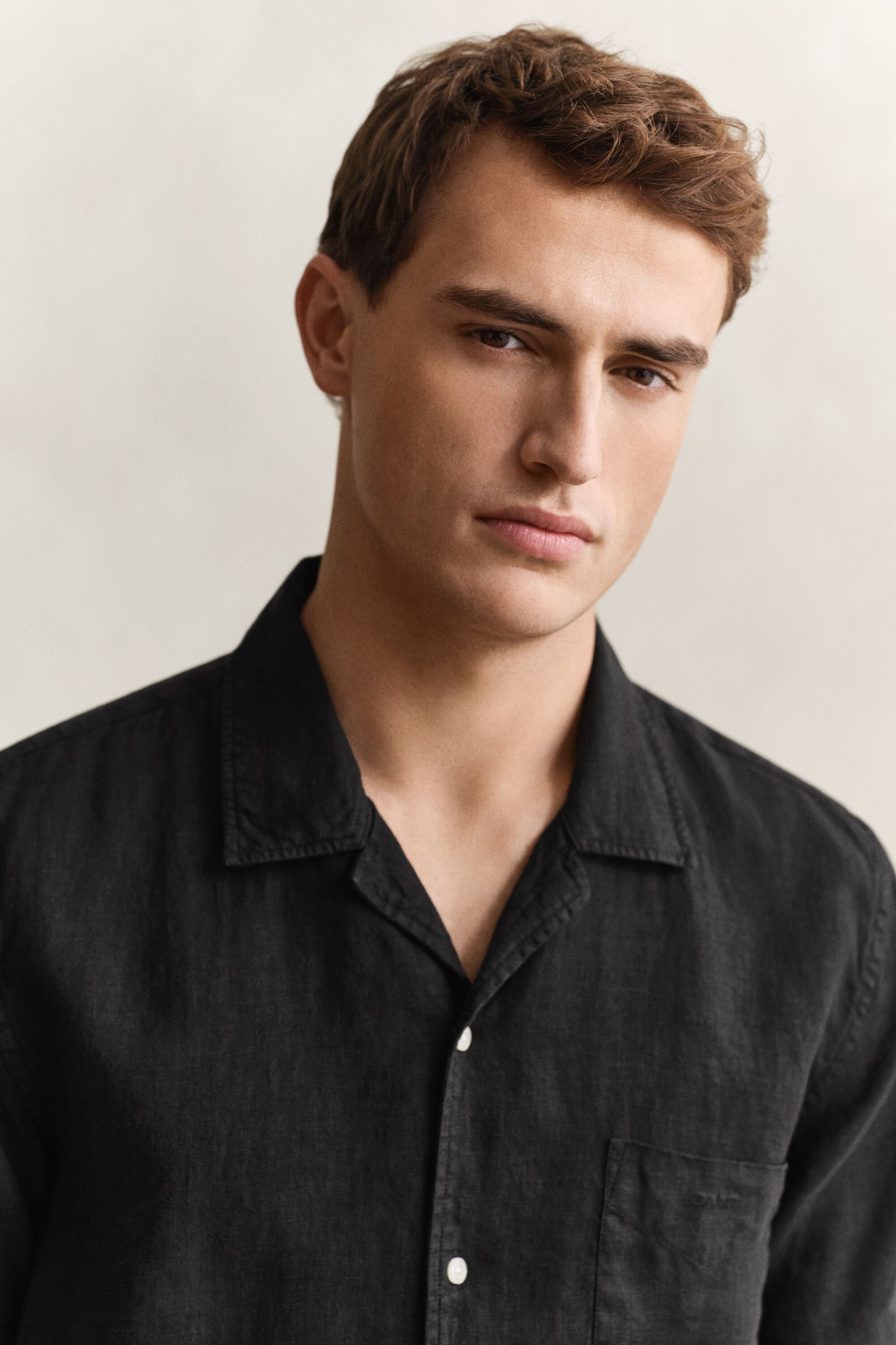 Kortärmad linneskjorta