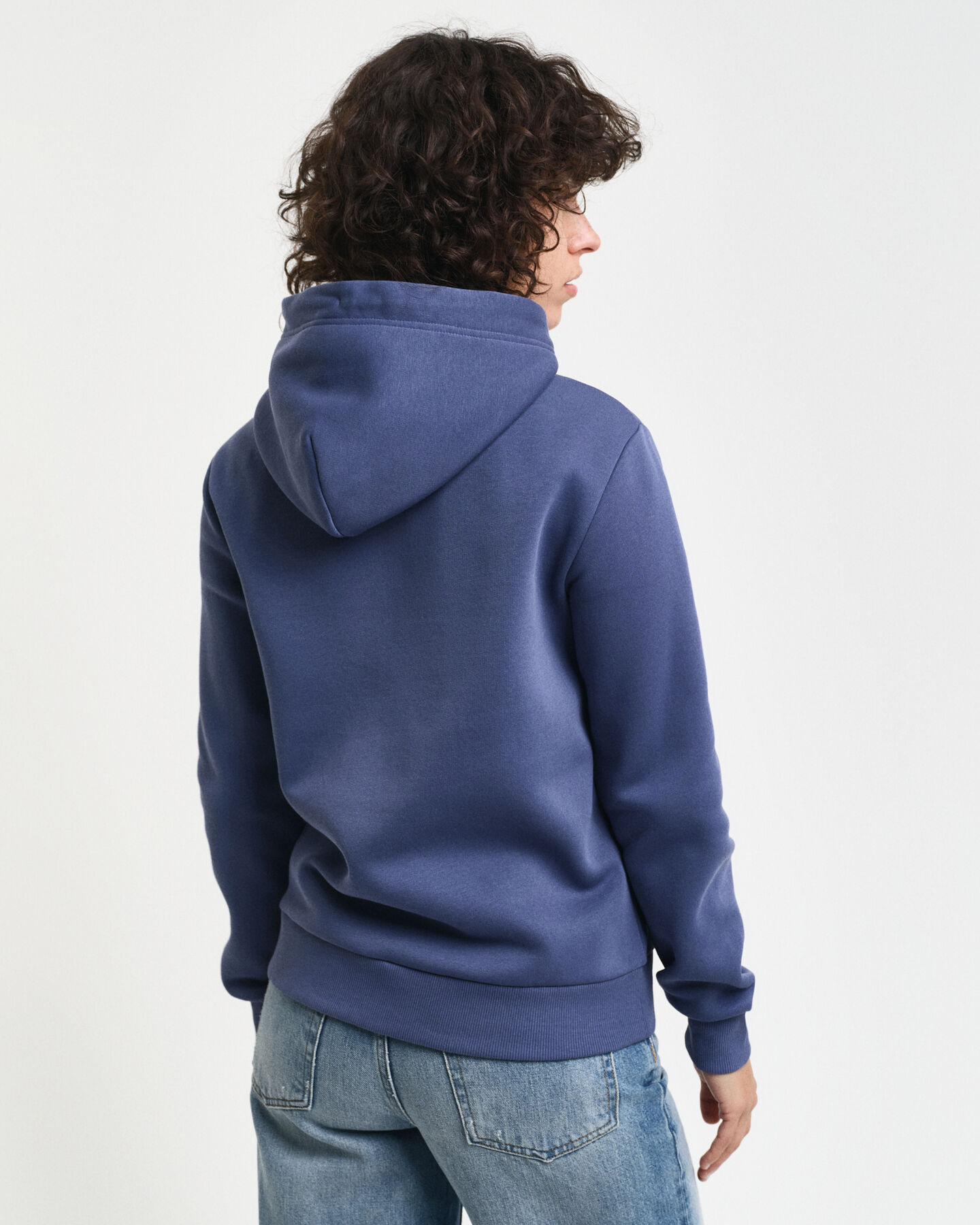 Tonal Shield hoodie med dragkedja