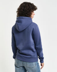 Tonal Shield hoodie med dragkedja