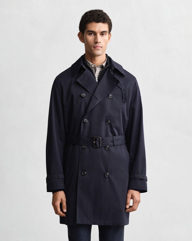 Trenchcoat i bomullsblandning