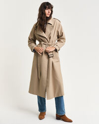 Trenchcoat i jacquard med monogram