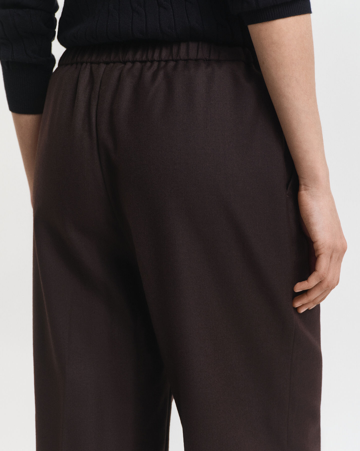 Dra på-byxor i ullblandning