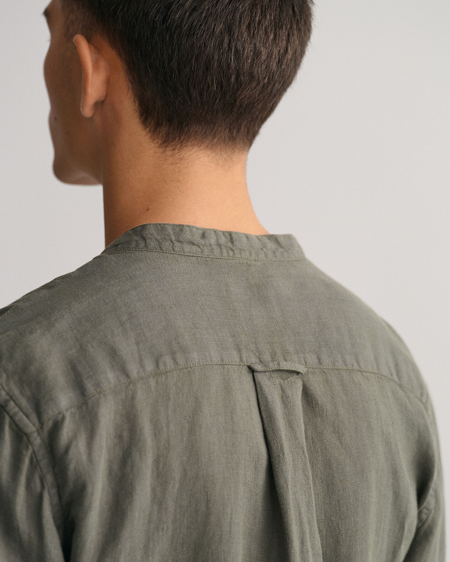 Regular Fit Plaggf&auml;rgad linneskjorta