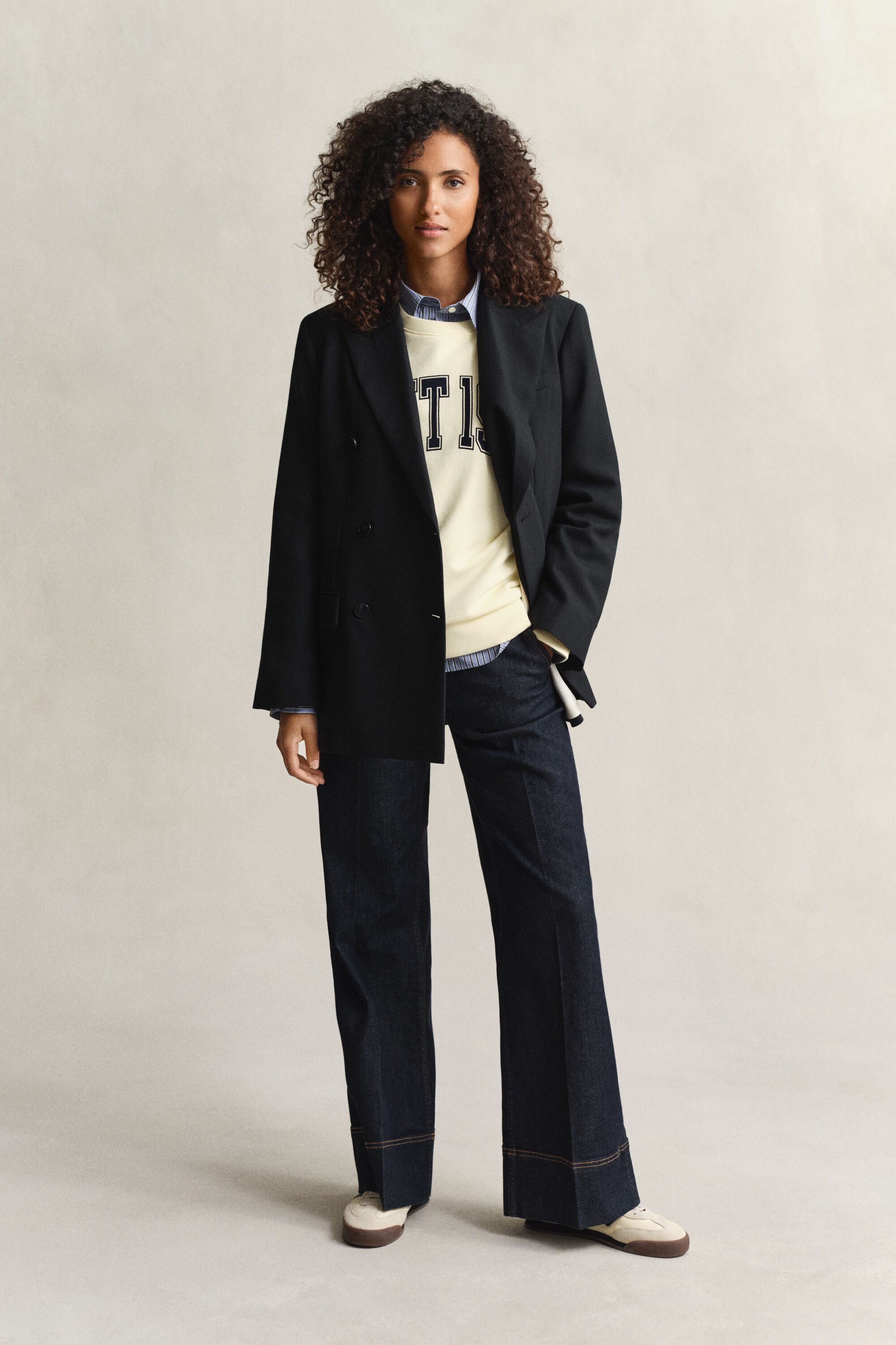 Rundhalsad sweatshirt med tryck