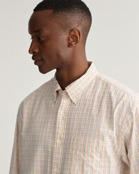 Relaxed fit rutig oxfordskjorta