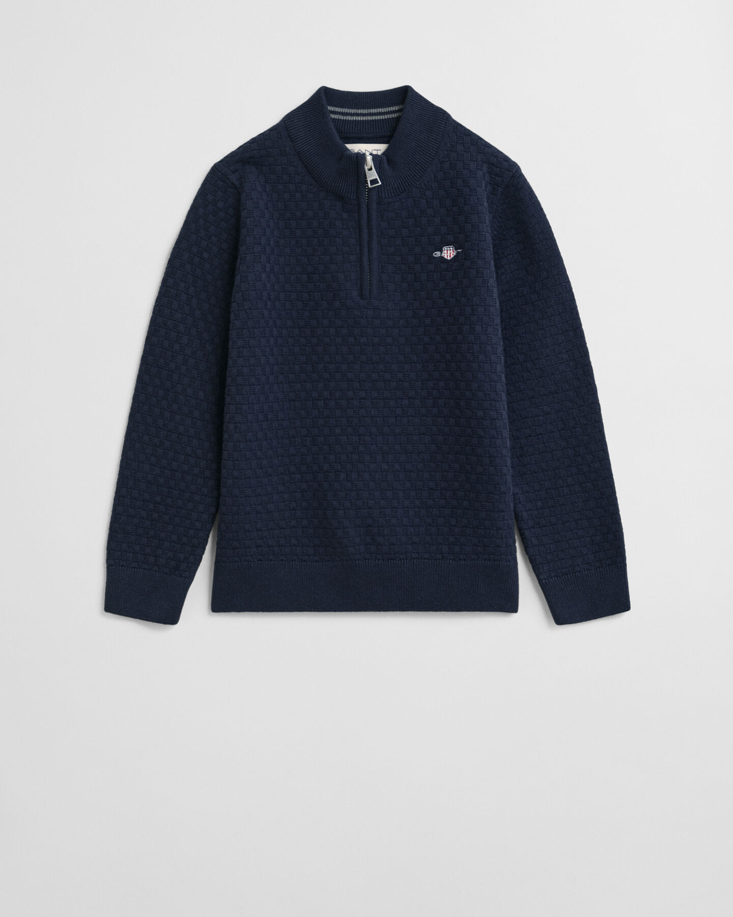 Kids tröja med half-zip och mikrostruktur