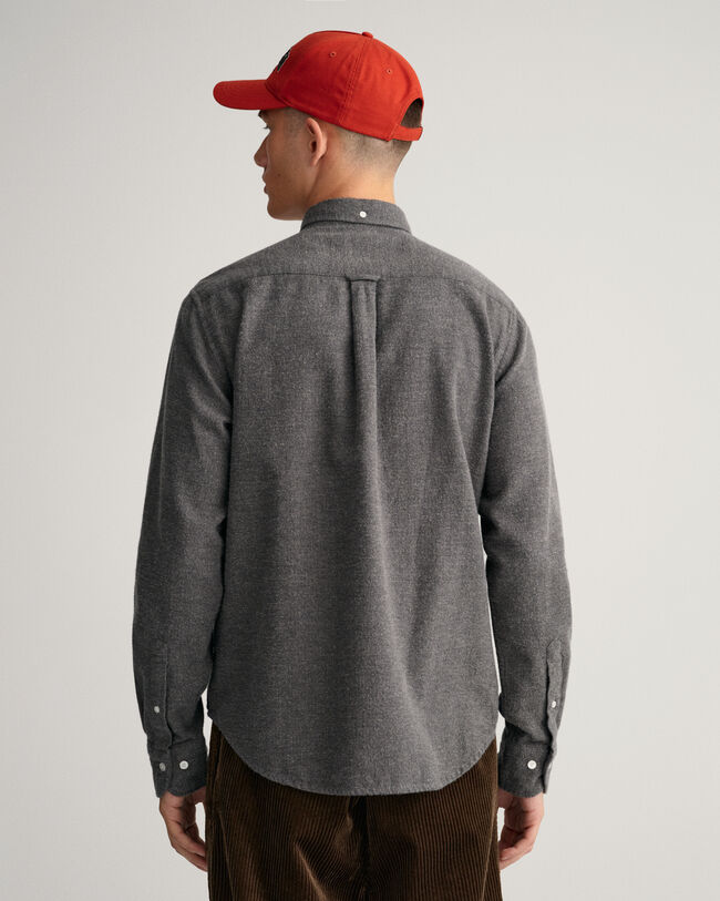 Regular fit fiskbensmönstrad skjorta