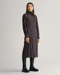 Regular fit randig omlottklänning