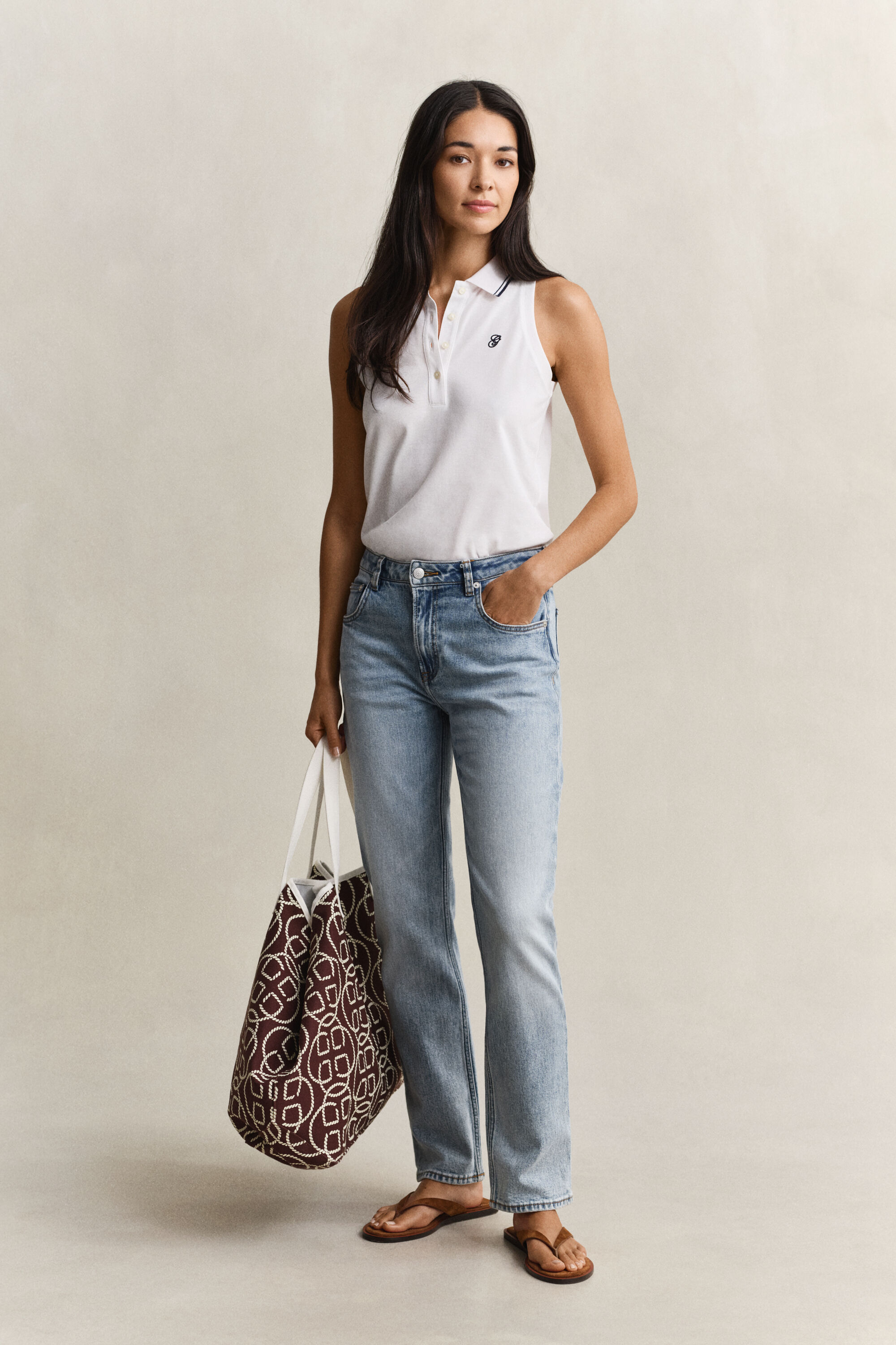 Ärmlös pikétröja