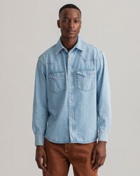 Relaxed fit Western denimskjorta