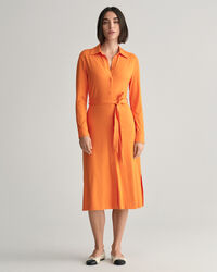 Slim fit skjortkl&auml;nning i jersey