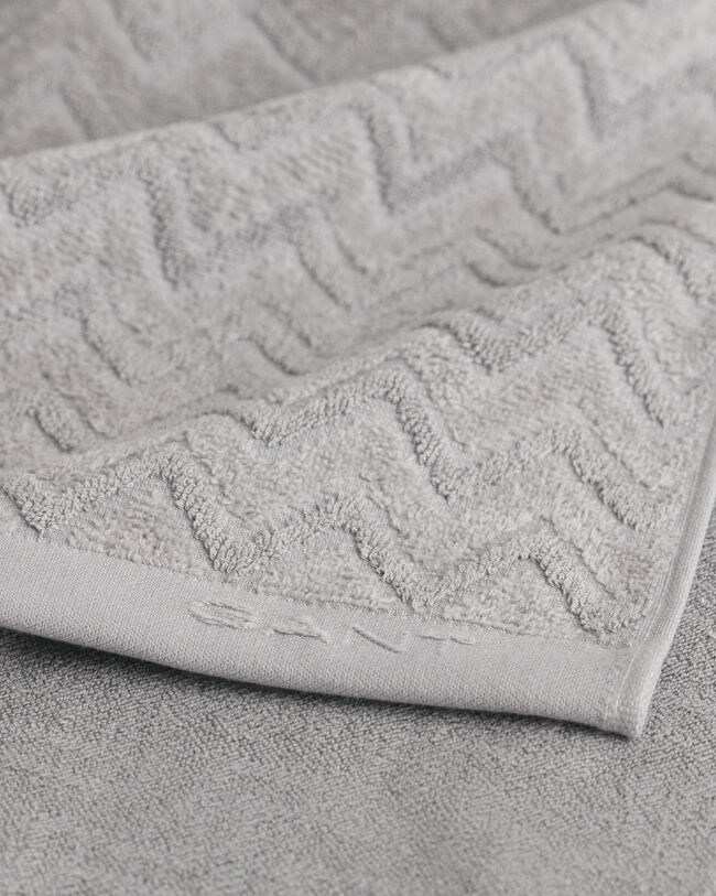 Jacquardvävd fiskbensmönstrad handduk 70 x 140