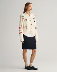 Stickad kjol med textur