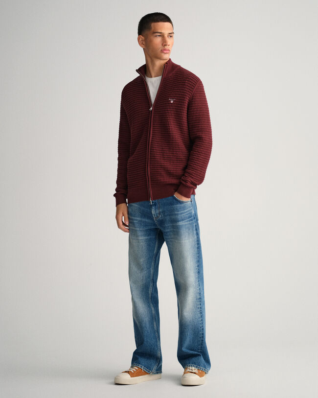 Full-zip bomullströja