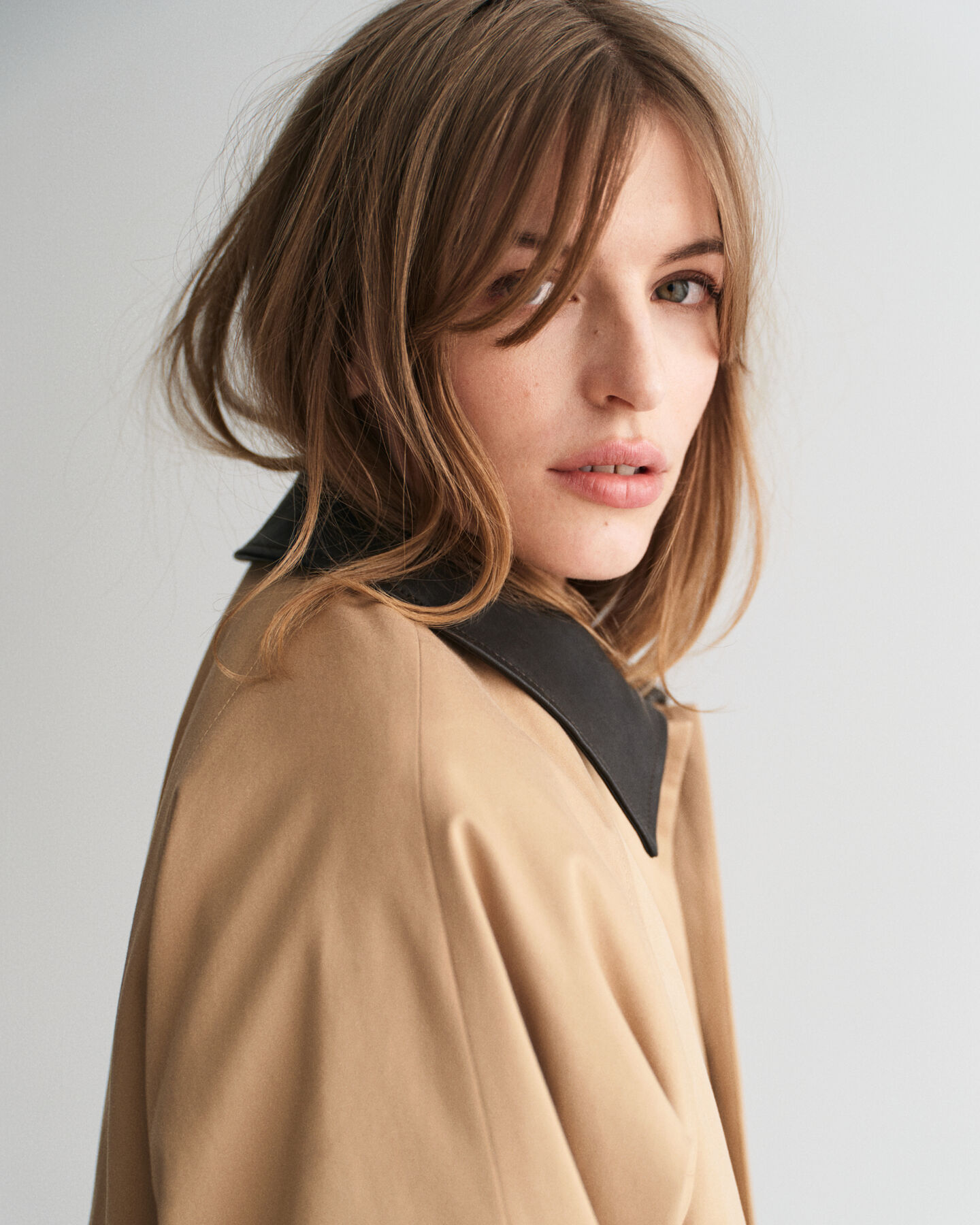 Car Coat med skinnkrage