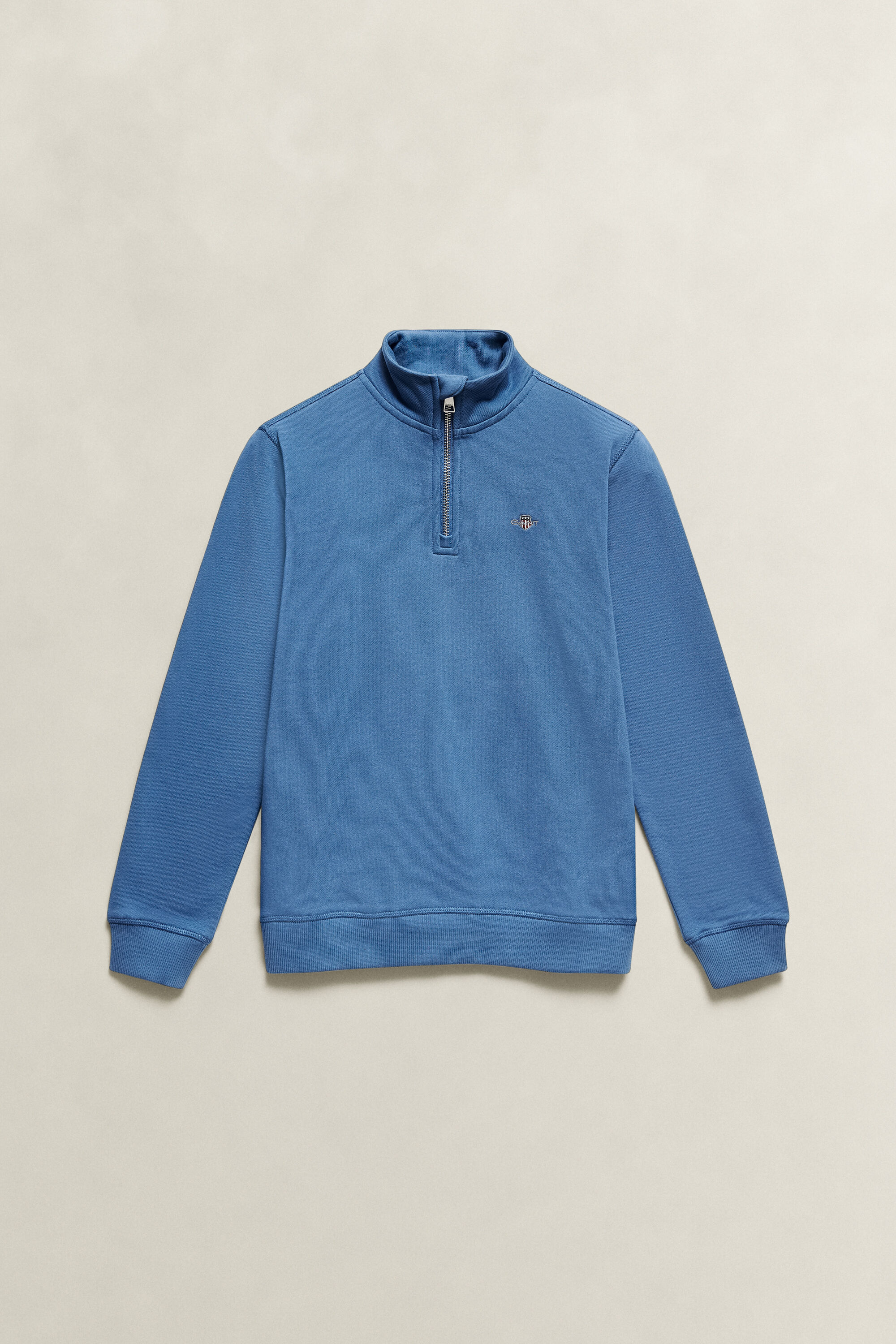 Teen Boys sweatshirt med half-zip och sköldemblem